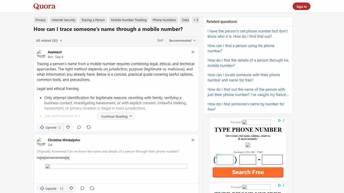 How to trace someone’s name through a mobile number - Quora